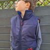 Lambland Kids Fleeces & Bodywarmers | Kids' Blue Embroidered Tractor Gilet