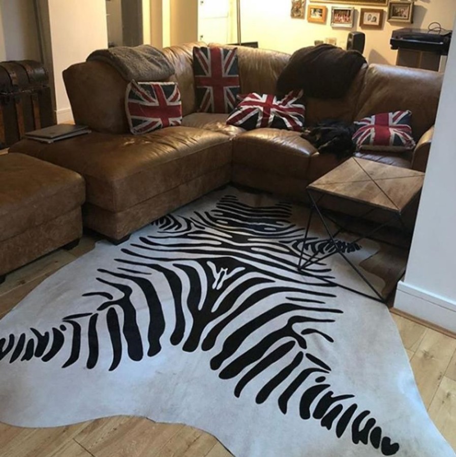 Lambland Cow Hides | Zebra Print Genuine Cow Hides