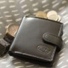 London Leather Goods Wallets | Leather Triple Fold Wallet Coin Holder