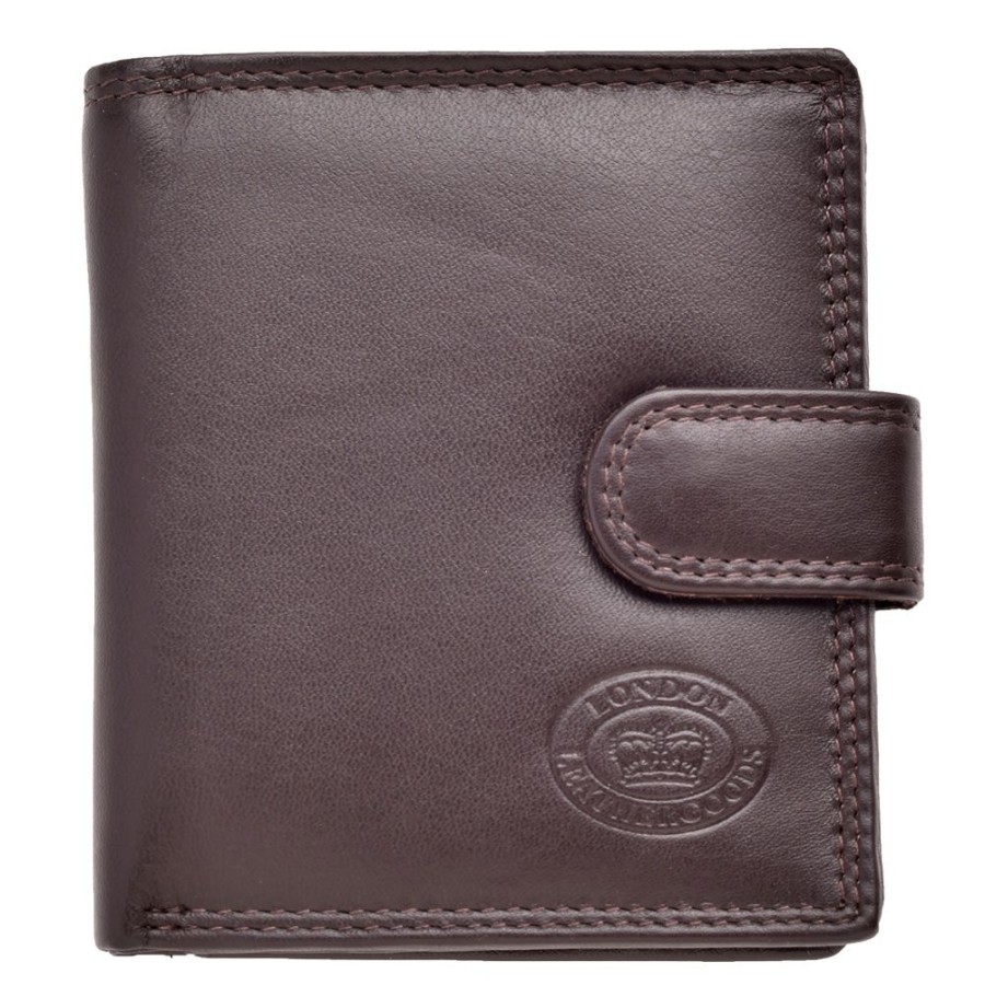 London Leather Goods Wallets | Leather Triple Fold Wallet Coin Holder