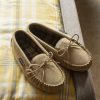 Lambland Ladies British Made Footwear | Ladies Premium Suede Fabric Lined Moccasins