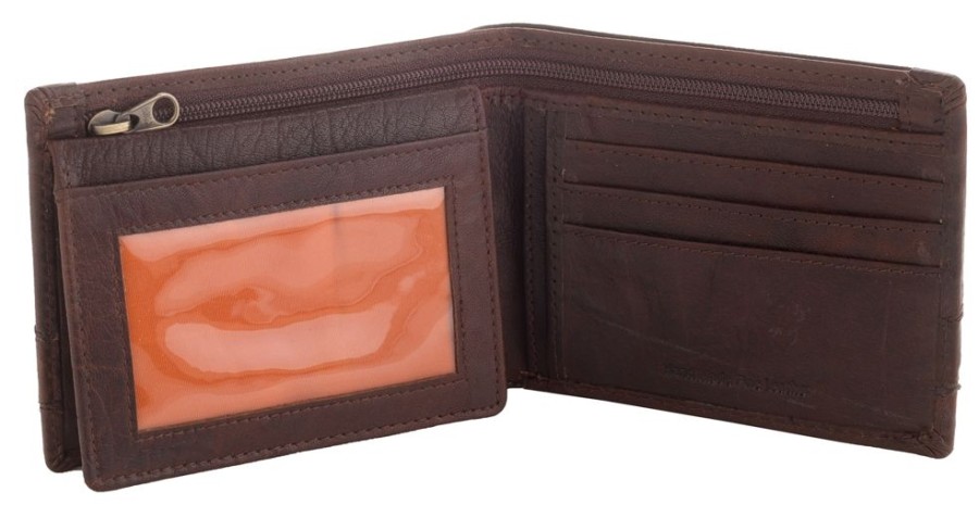 Rowallan of Scotland Wallets | Rustic Buffalo Leather Flip-Out Wallet