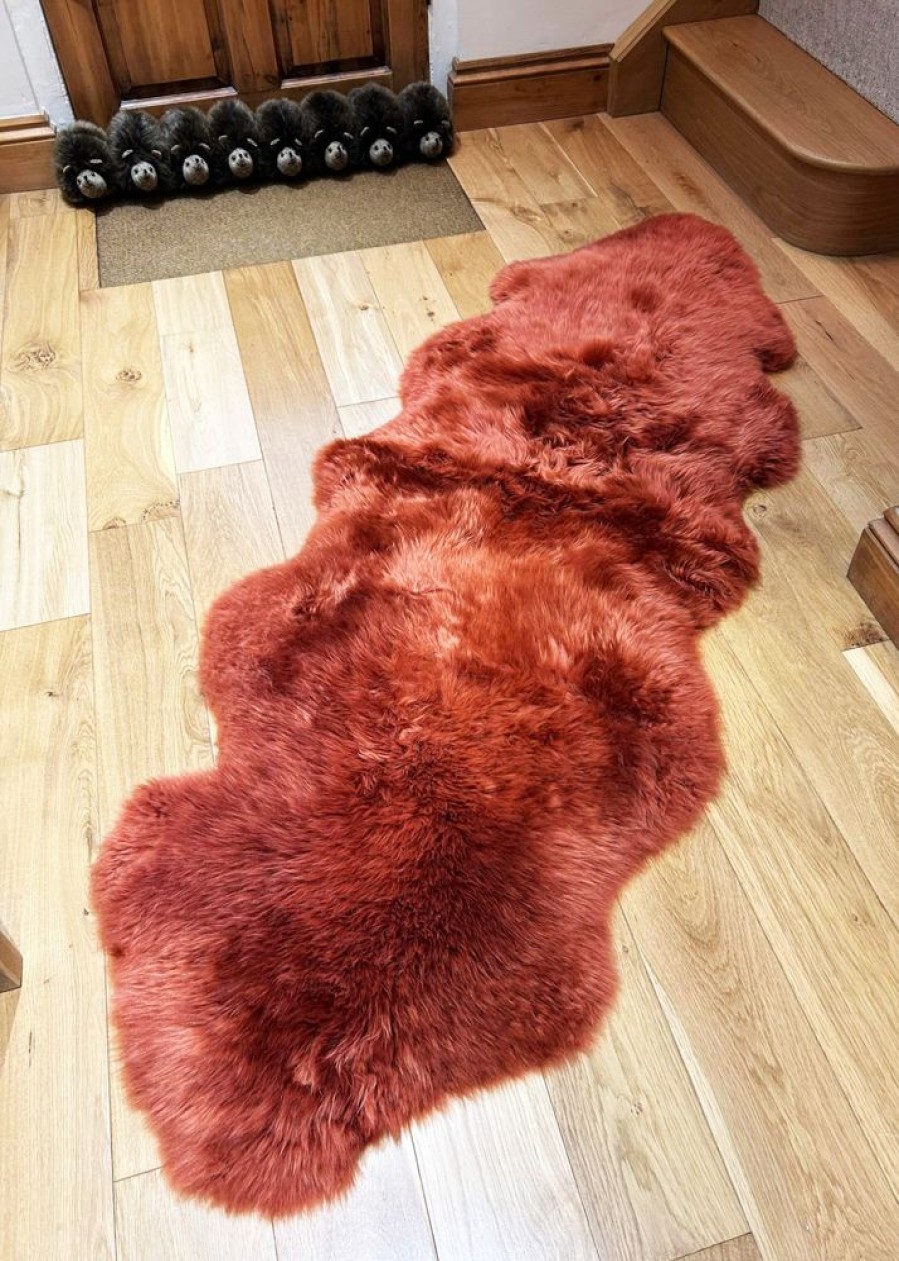 Lambland Eco Tanned Sheepskins | Eco Tanned Luxury Rust Double Sheepskin