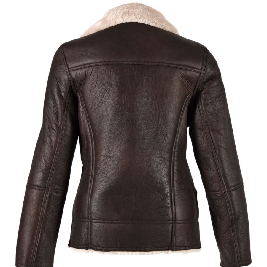 Lambland Coats, Jackets & Jumpers | Ladies Aviator Finish Flying Jacket With Off Centre Zip