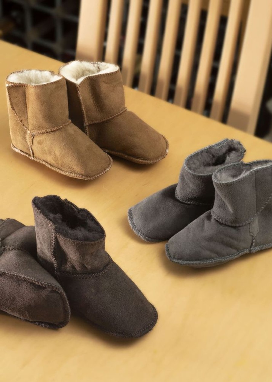 Lambland Baby Booties | Babies Sheepskin Booties With Ripper Tab