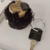 Lambland Keyrings & Gift Ideas | A Pair Of Hand Crafted Fluffy Pom Pom Black Sheep Keyrings