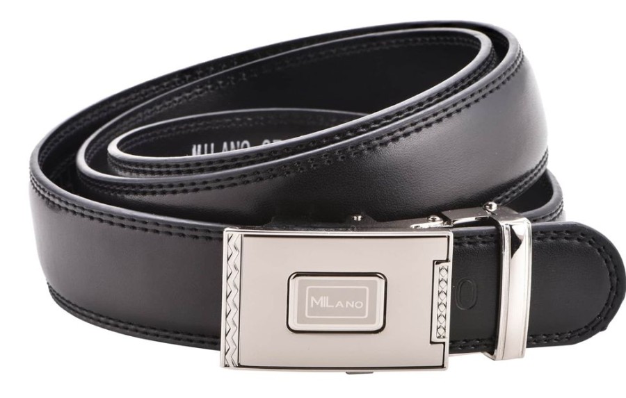 Milano Leather Belts | Men'S 35Mm Leather Lined Quick Release Ratchet Belt