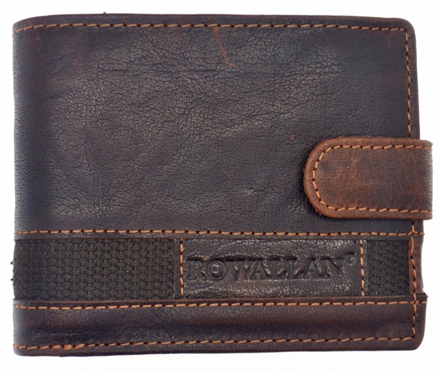 Rowallan of Scotland Wallets | Rustic Buffalo Leather Flip Out Wallet