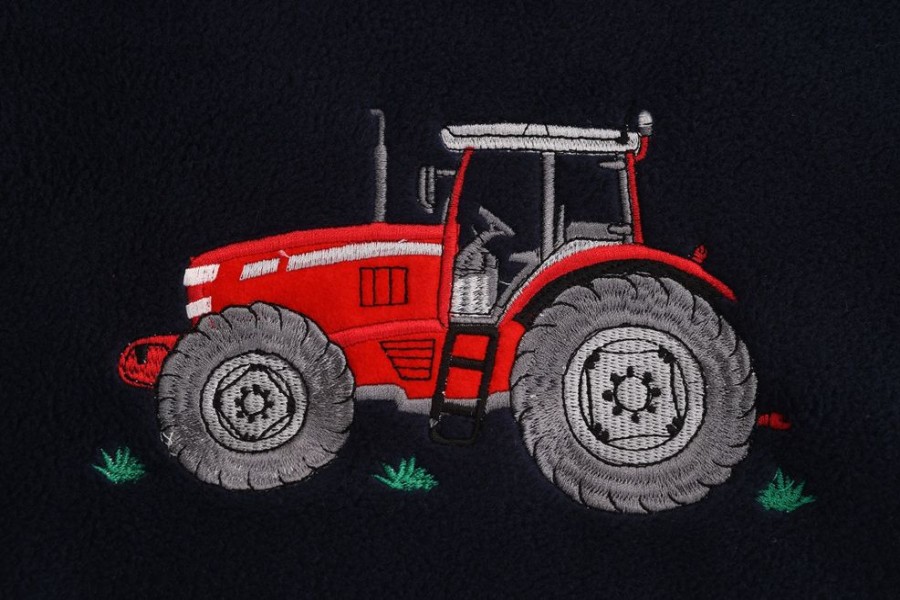 Lambland Kids Fleeces & Bodywarmers | Kids' Red Tractor Navy Fleece Sweater