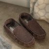 Lambland Men'S Moccasin Slippers | Men'S Fabric Lined Suede Loafer Slippers