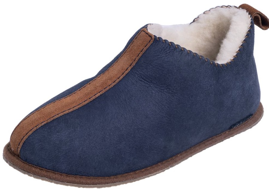 Lambland Ladies Sheepskin Booties & Mules | Women'S Luxury Blue Merino Sheepskin Bootie Slippers