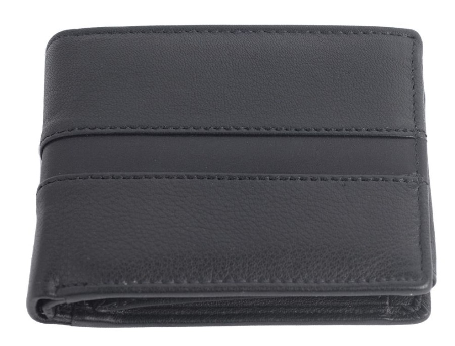 London Leather Goods Wallets | Leather Two Tone Wallet With Multiple Card Slots