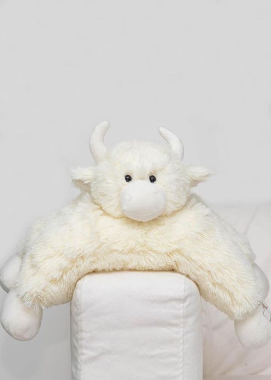 Jomanda Soft Toys | Super Soft Cream Highland Cow Sofa Tidy