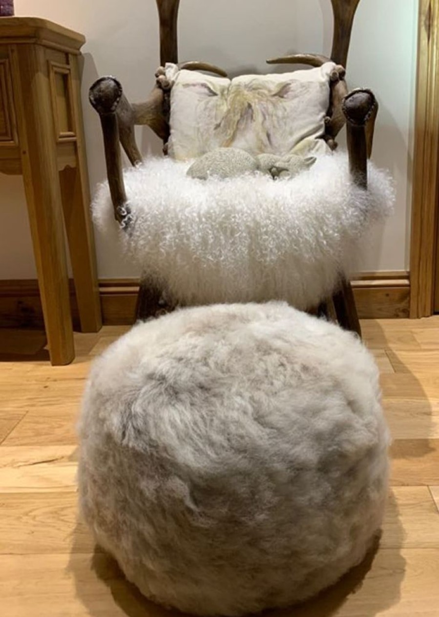 Lambland Pouffes & Beanbags | British Made Natural Sheepskin Pouffe