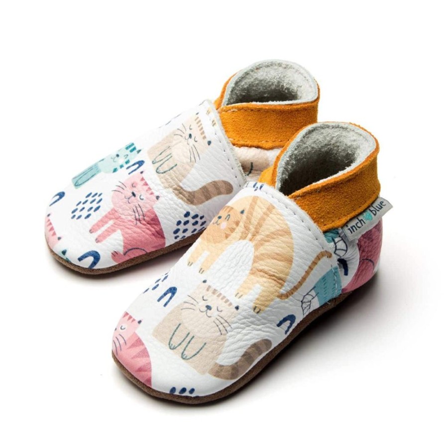 Inch Blue Baby Booties | Kitty Club Leather Baby Shoes