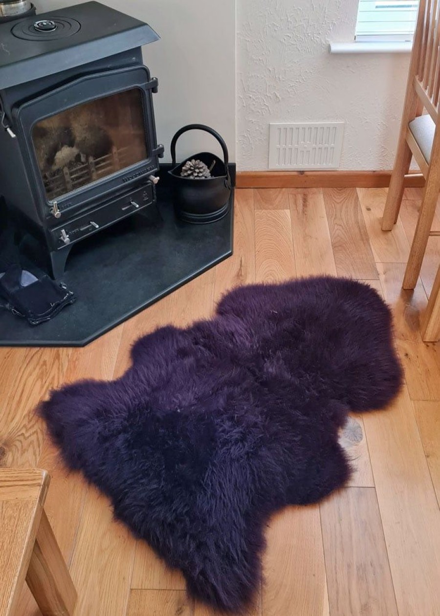 Lambland British Sheepskins | British Premium Purple Sheepskin Rug