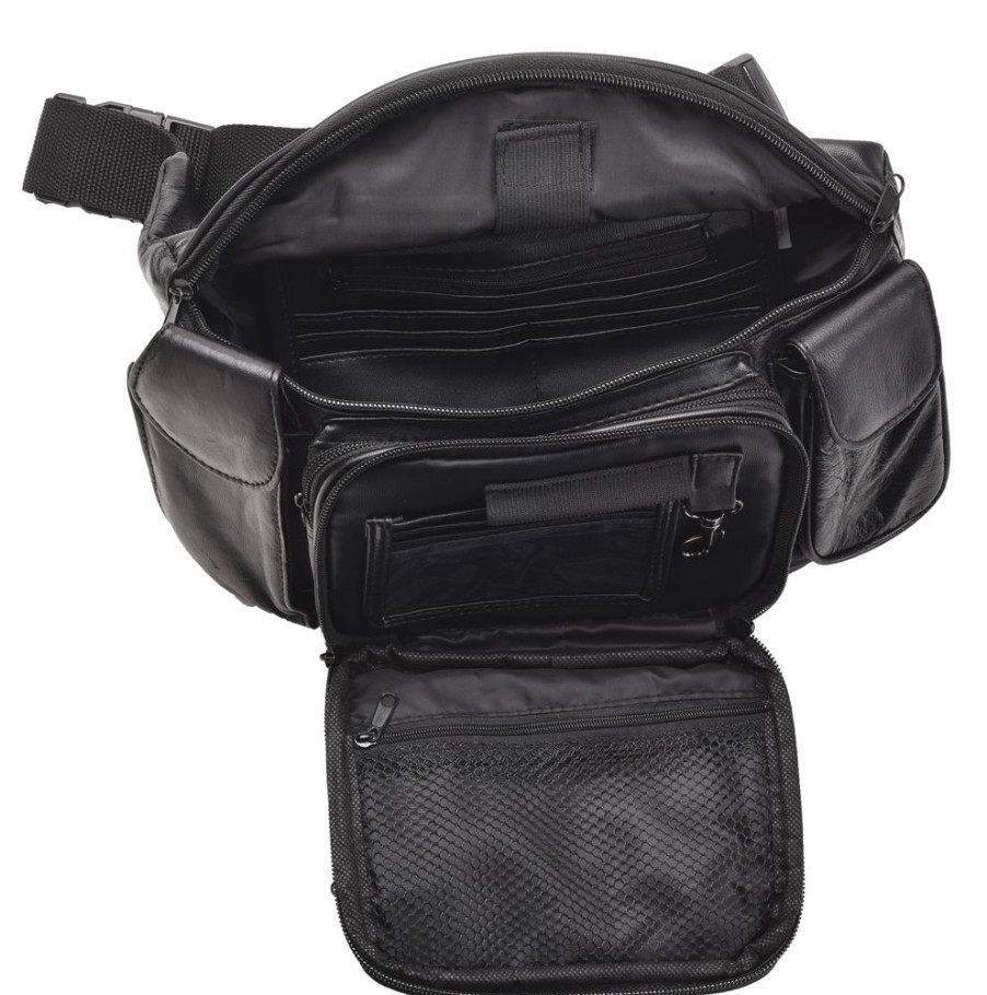 Lorenz Bum Bags & Fanny Packs | Large Leather Organiser Bum Bag