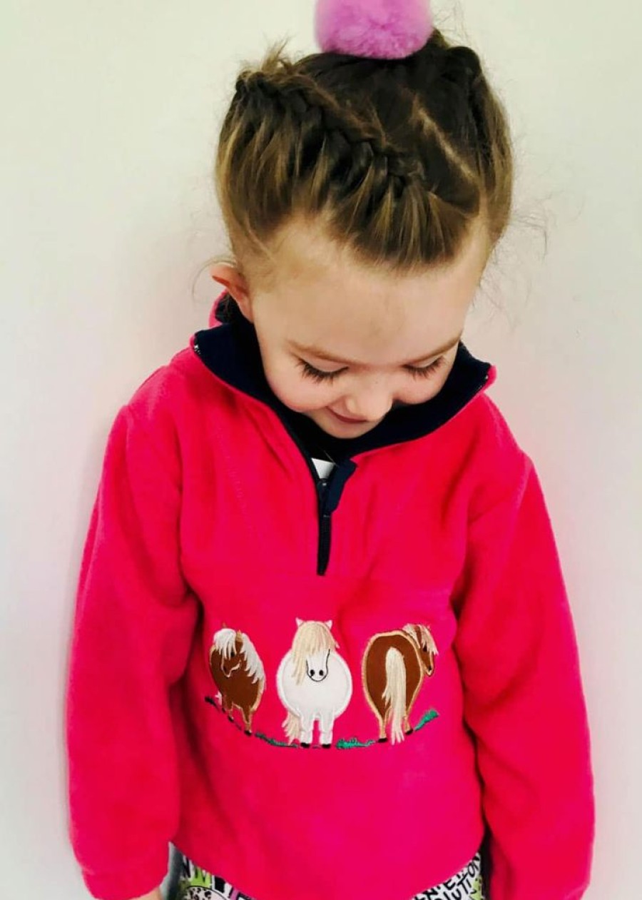 Lambland Kids Fleeces & Bodywarmers | Kids' Pony Pink Fleece Sweater