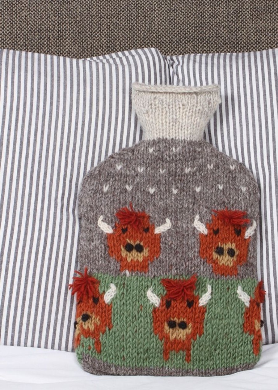 Pachamama Cushions & Hot Water Bottles | Highland Cow Hot Water Bottle Cover & Bottle