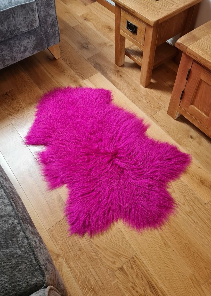 Lambland Eco Tanned Sheepskins | Eco Tanned Tibetan Lambskin In Fuschia