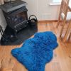 Lambland Eco Tanned Sheepskins | Eco Tanned Bright Blue Luxury Sheepskin Rug