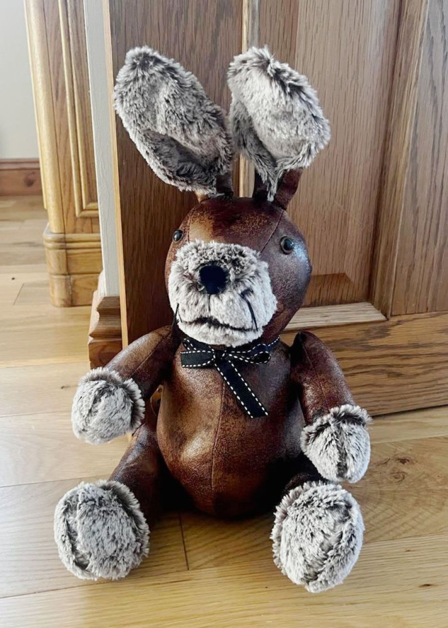 Lambland Doorstops & Draught Busters | Large Faux Suede And Fur Hare Doorstop