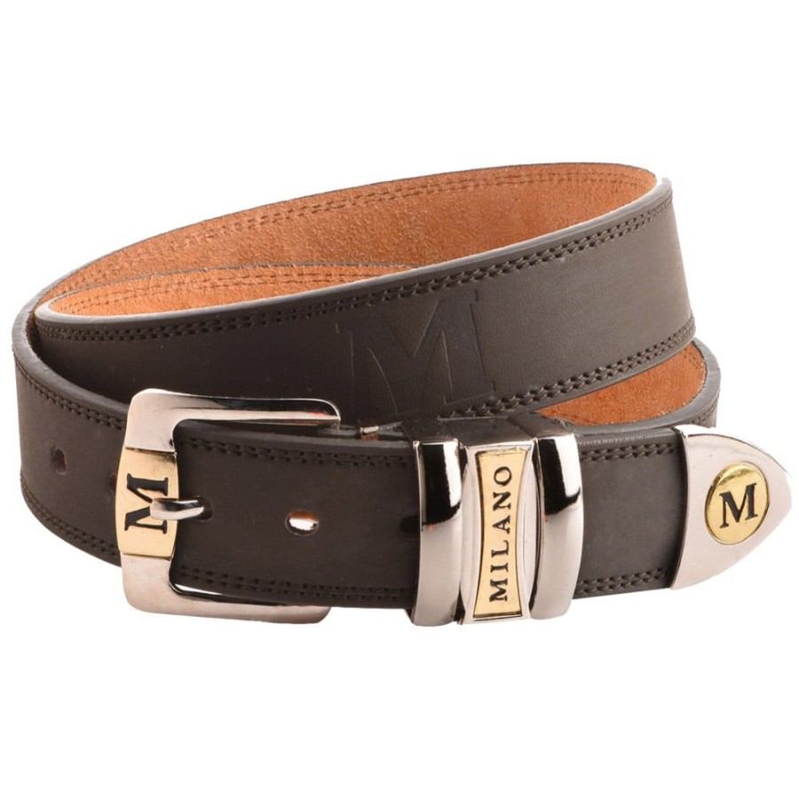 Milano Leather Belts | Men'S 35Mm Leather Backed Chunky Belt