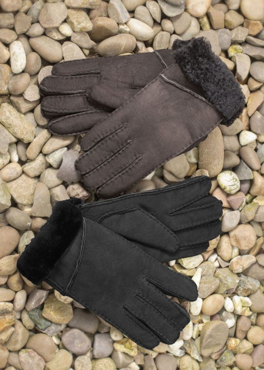 Lambland Gloves & Mittens | Ladies Long Fold Over Sheepskin Gloves