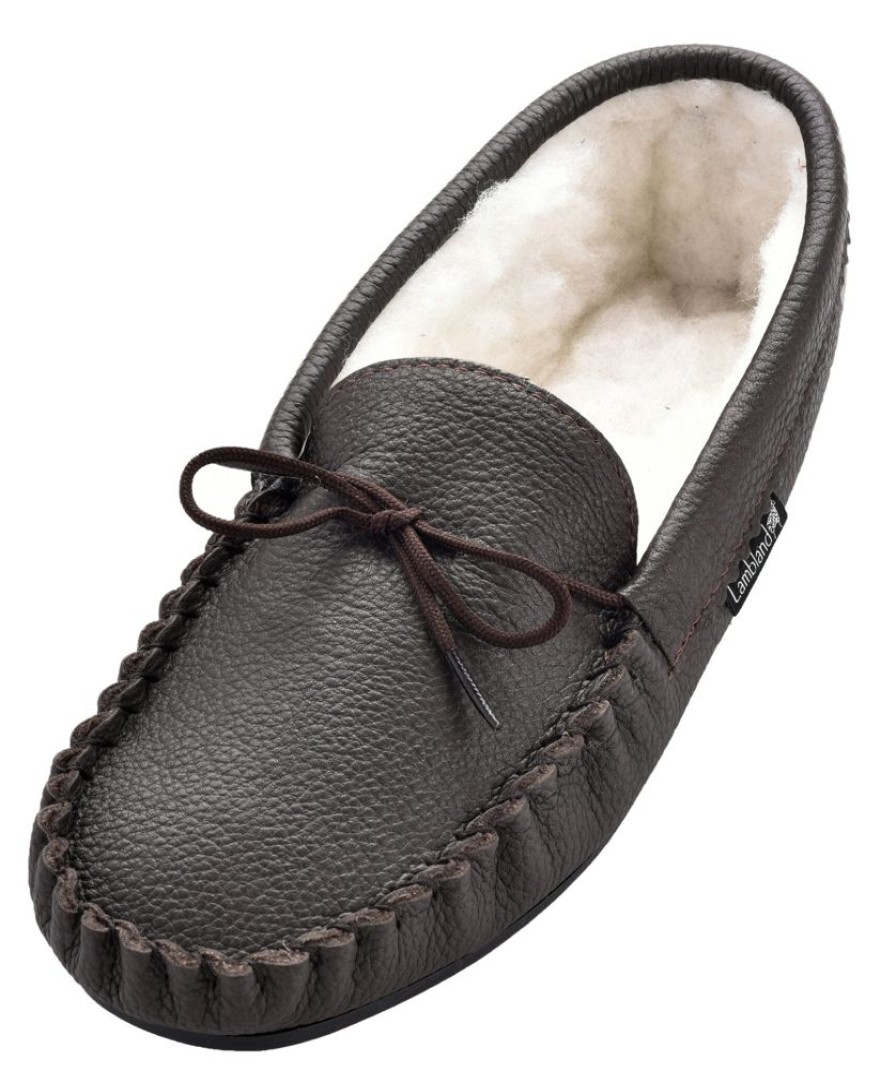 Lambland Ladies British Made Footwear | Ladies Premium Wool Lined Leather Moccasins