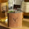 Barrhead Leather Pouches & Cases | Hand Crafted Deer Skin And Tweed Hip Flask