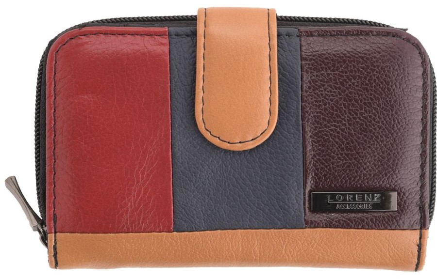 Lorenz Purses | Soft Leather Multi Colour Flip Out Wallet