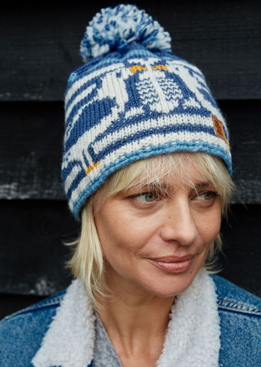 Pachamama Hats, Scarves & Earmuffs | Hand Knitted Seagull Bobble Hat