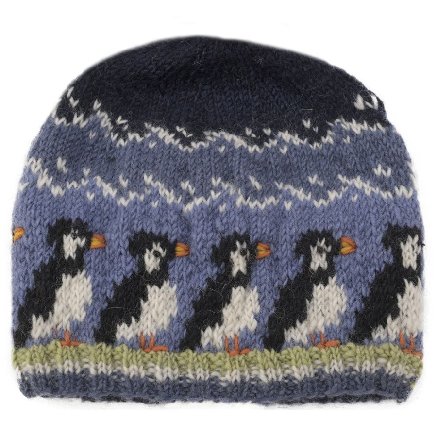 Pachamama Hats, Scarves & Earmuffs | Hand Knitted Puffin Design Beanie