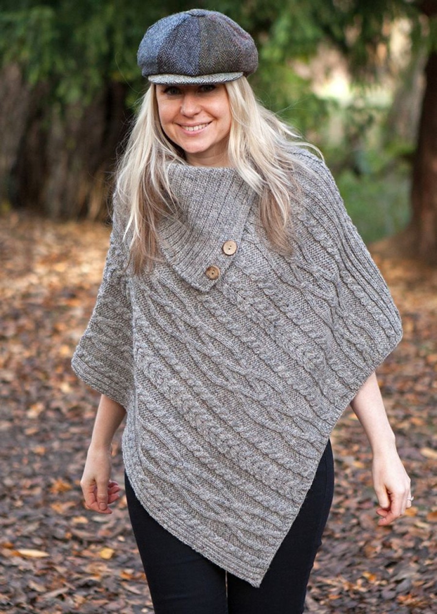 Glencroft Coats, Jackets & Jumpers | Ladies Aran Wool Poncho