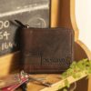 Rowallan of Scotland Wallets | Rustic Buffalo Leather Zip Round Wallet