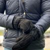 Lambland Gloves & Mittens | Ladies Genuine Sheepskin Panel Mittens With Rolling Cuff