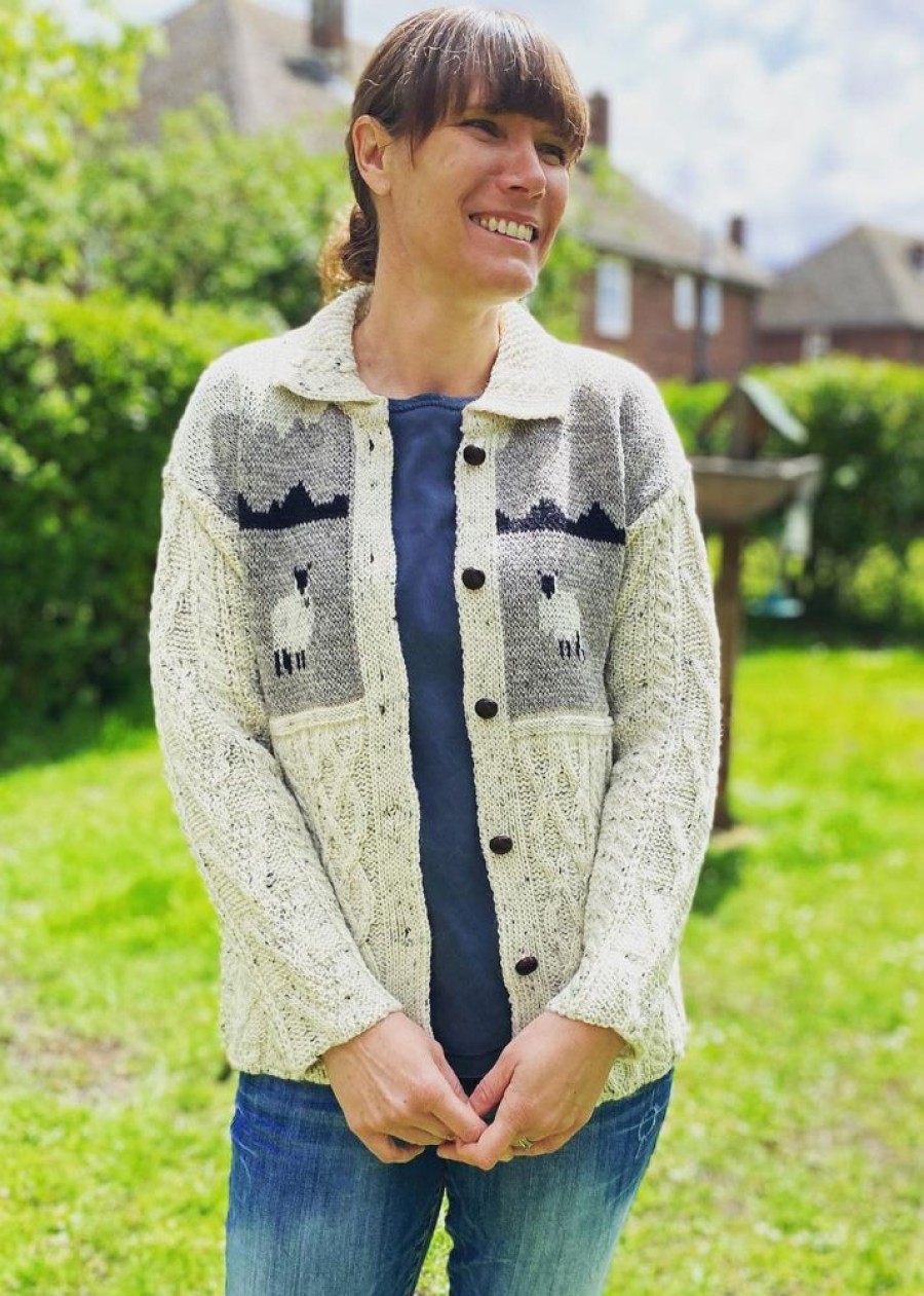 Glencroft Coats, Jackets & Jumpers | Ladies Dales Sheep Aran Cardigan