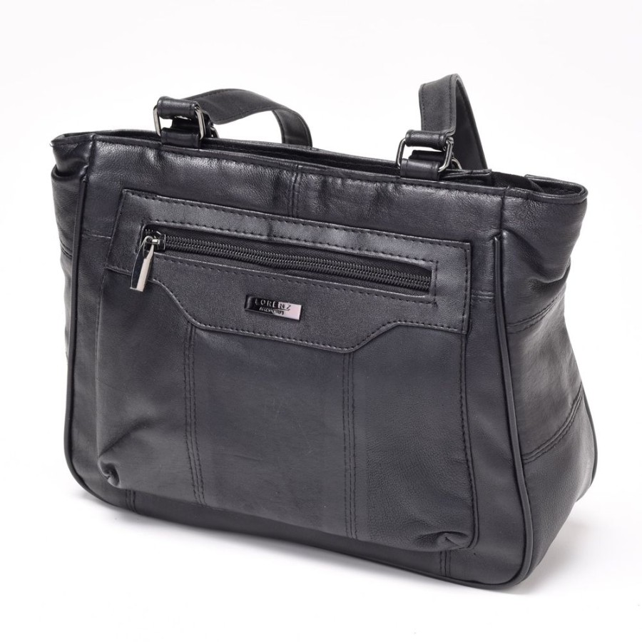 Lorenz Top Handle Bags & Shoppers | Soft Nappa Leather Dual Handle Zipped Bag