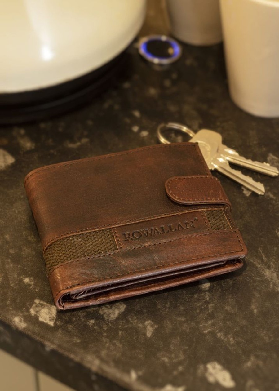 Rowallan of Scotland Wallets | Rustic Leather Tri-Fold Wallet