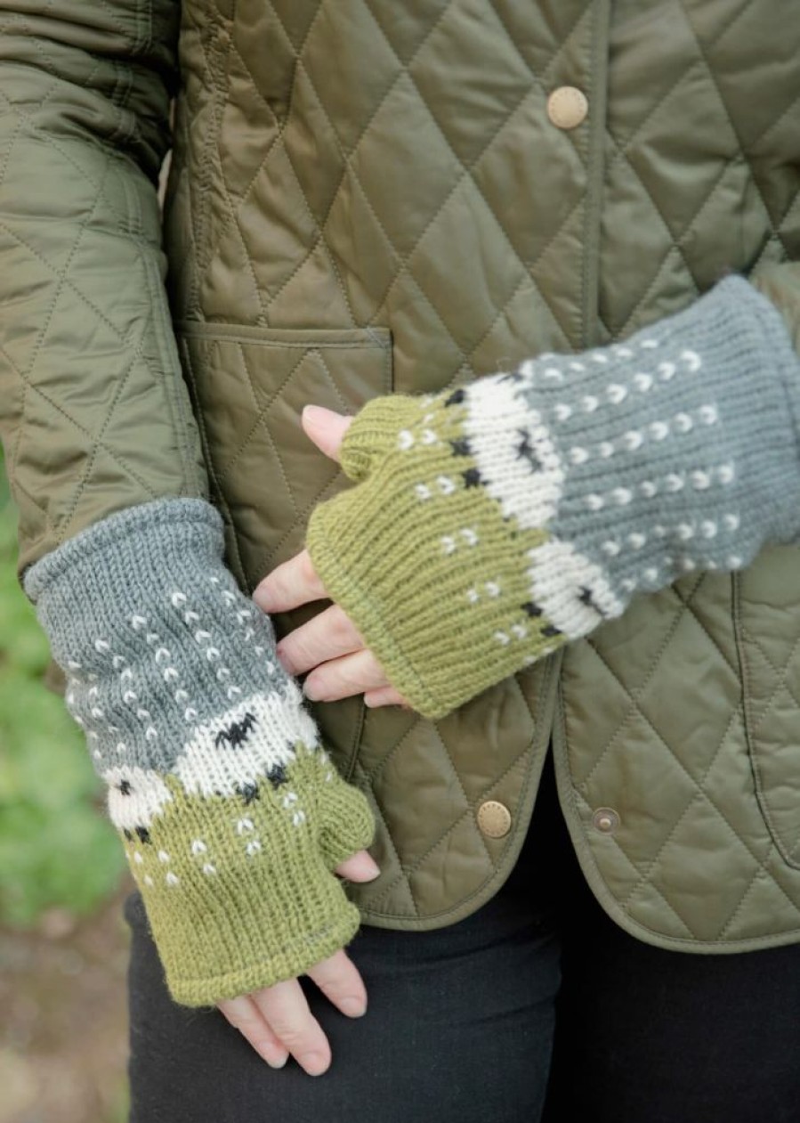 From The Source Gloves & Mittens | Hand Knitted Sheep Design Handwarmers