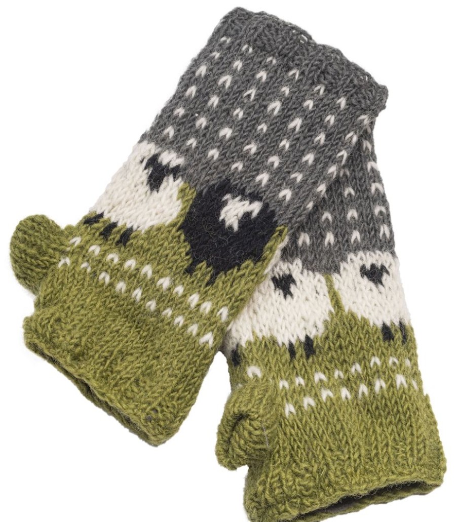 From The Source Gloves & Mittens | Hand Knitted Sheep Design Handwarmers