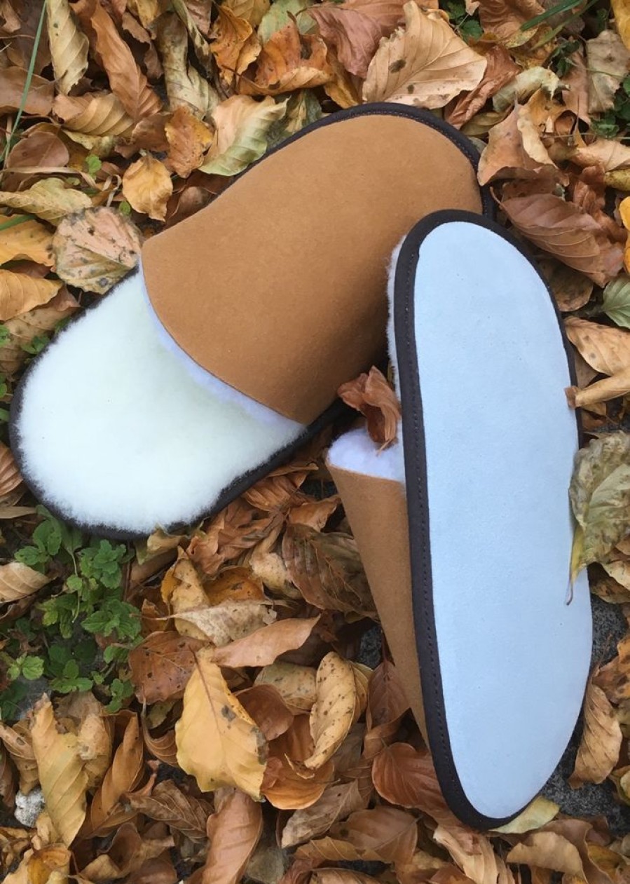 Lambland British Made Footwear | Men'S Genuine Sheepskin Lined Scuffs