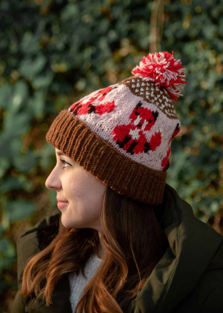 Lambland Hats, Scarves & Earmuffs | Hand Knitted Fox Pattern Bobble Hat