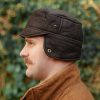 Lambland Hats & Earmuffs | Men'S Luxury Leather And Sheepskin Peaked Cap