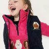 Lambland Kids Fleeces & Bodywarmers | Kids' Navy Embroidered Pony Quilted Gilet