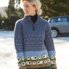 Pachamama Coats, Jackets & Jumpers | Hand Knitted Snowy Sheep Half Zip Sweater