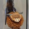 Langs Keyrings & Gift Ideas | Hand Crafted Fluffy Pom Pom Small Highland Cow Keyring