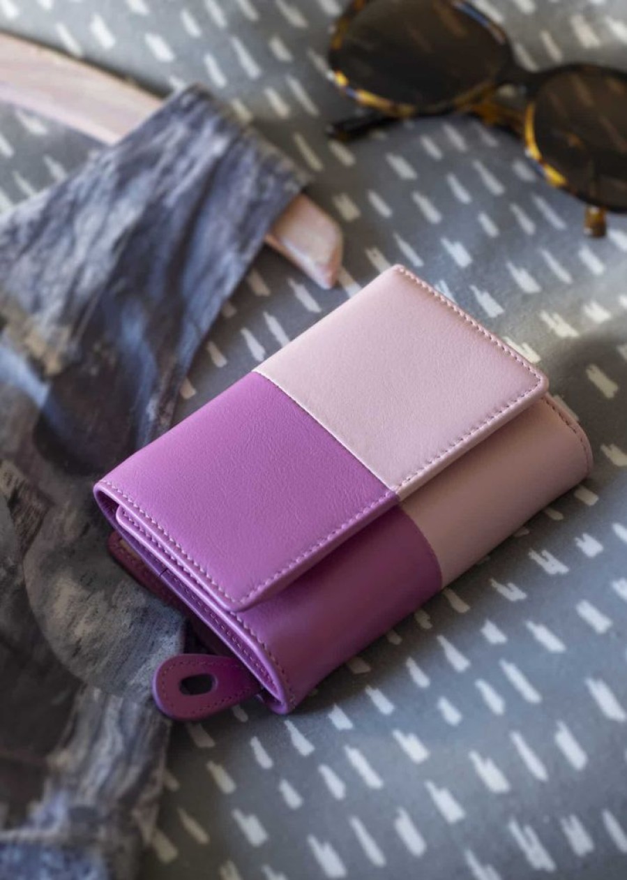 Prime Hide Purses | Premium Two Tone Leather Tri-Fold Wallet