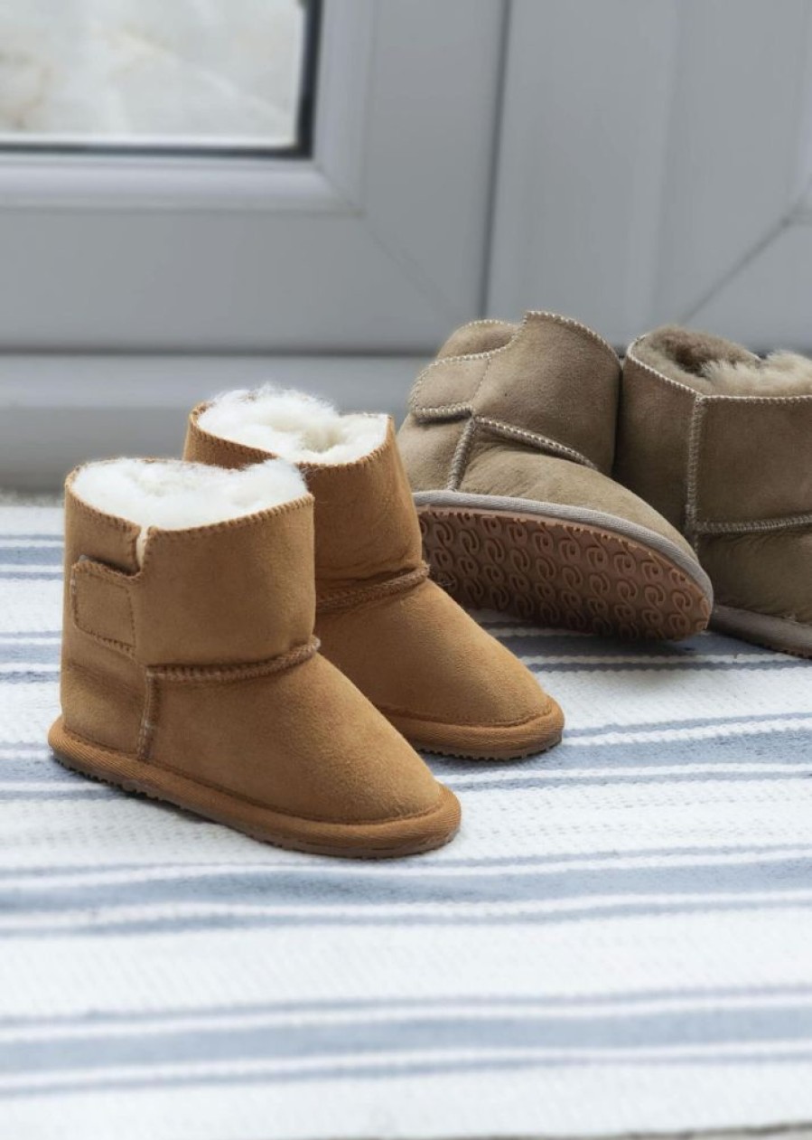 Lambland Baby Booties | Luxury Sheepskin Baby Boots With Rubber Sole