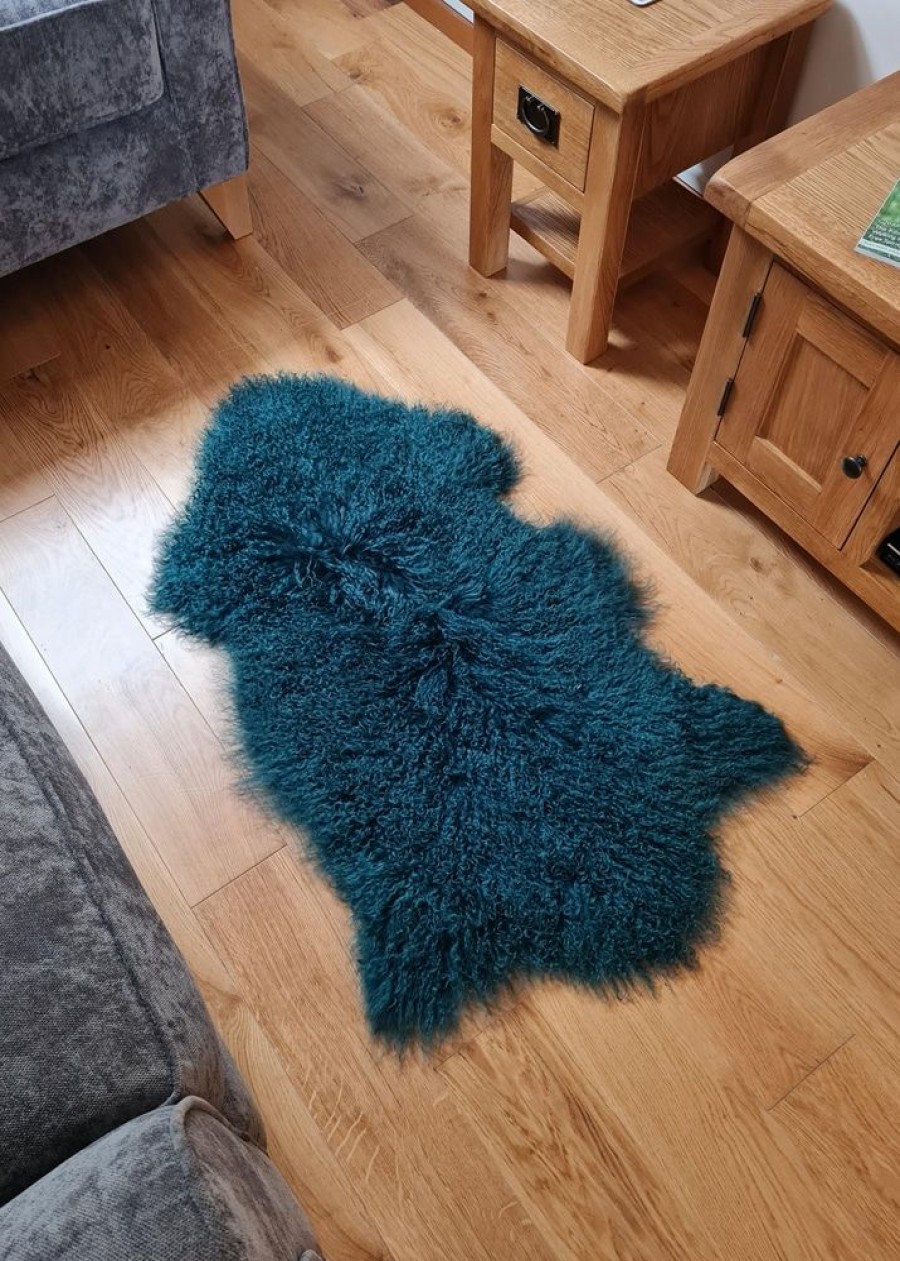 Lambland Eco Tanned Sheepskins | Eco Tanned Tibetan Lambskin In Teal